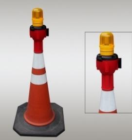 АКЦИЯ 25года - 5 % на КОМПЛЕКТ Головка на конус с лампой и с сигнальной лентой 7, 5 - 10 метров BarrierNOVO, — фото 3